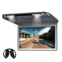 Load image into Gallery viewer, XST 13.3 Inch Car Ceiling Flip Down Roof Mount Monitor with Full 1920x1080 Screen MP5 Player With HDMI USB SD IR FM Transmitter