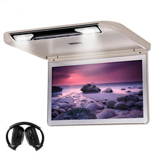 Load image into Gallery viewer, XST 13.3 Inch Car Ceiling Flip Down Roof Mount Monitor with Full 1920x1080 Screen MP5 Player With HDMI USB SD IR FM Transmitter