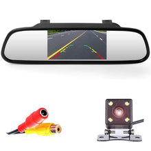 Load image into Gallery viewer, Podofo 4.3 inch Car HD Rearview Mirror Monitor CCD Video Auto Parking Assistance LED Night Vision Reversing Rear View Camera