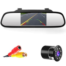 Load image into Gallery viewer, Podofo 4.3 inch Car HD Rearview Mirror Monitor CCD Video Auto Parking Assistance LED Night Vision Reversing Rear View Camera