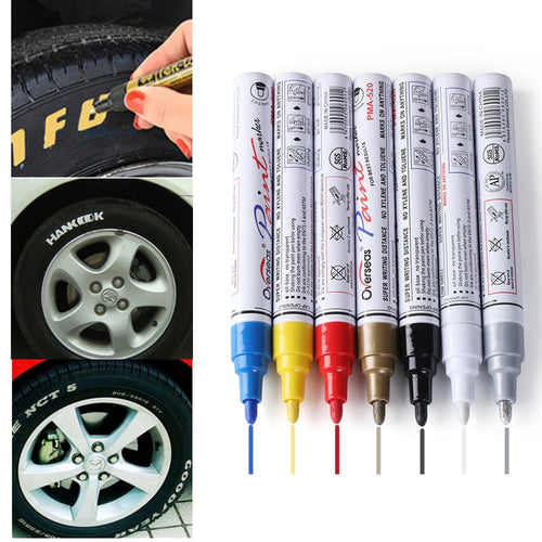 Car Styling Colorful Waterproof Pen Car Tyre Tires Tread CD Metal Permanent Paint Markers Graffiti Oily Marker Pen