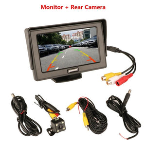 Jansite 4.3 Inch TFT LCD Car Monitor Display Wireless Cameras Reverse Camera Parking System for Car Rearview Monitors NTSC PAL