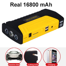 Load image into Gallery viewer, Muti-function Jump Starter 600A 16800mAh High Power Battery Charger Dual USB Vehicle Jump Starter Booster Car Starting Device