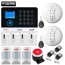 Load image into Gallery viewer, FUERS WG11 WIFI GSM Wireless Home Business Burglar Security Alarm System APP Control Siren RFID Motion Detector PIR Smoke Sensor