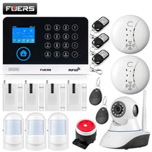 Load image into Gallery viewer, FUERS WG11 WIFI GSM Wireless Home Business Burglar Security Alarm System APP Control Siren RFID Motion Detector PIR Smoke Sensor