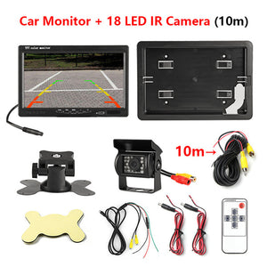 Jansite 7 inches TFT LCD Car Monitor Wireless version HD Display camera Reverse Assistance Camera Paking System 18IR LED camera