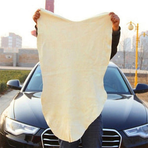 7 Size Natural Chamois Leather Car Cleaning Cloth Genuine Leather Wash Suede Absorbent Quick Dry Towel Streak Free Lint Free