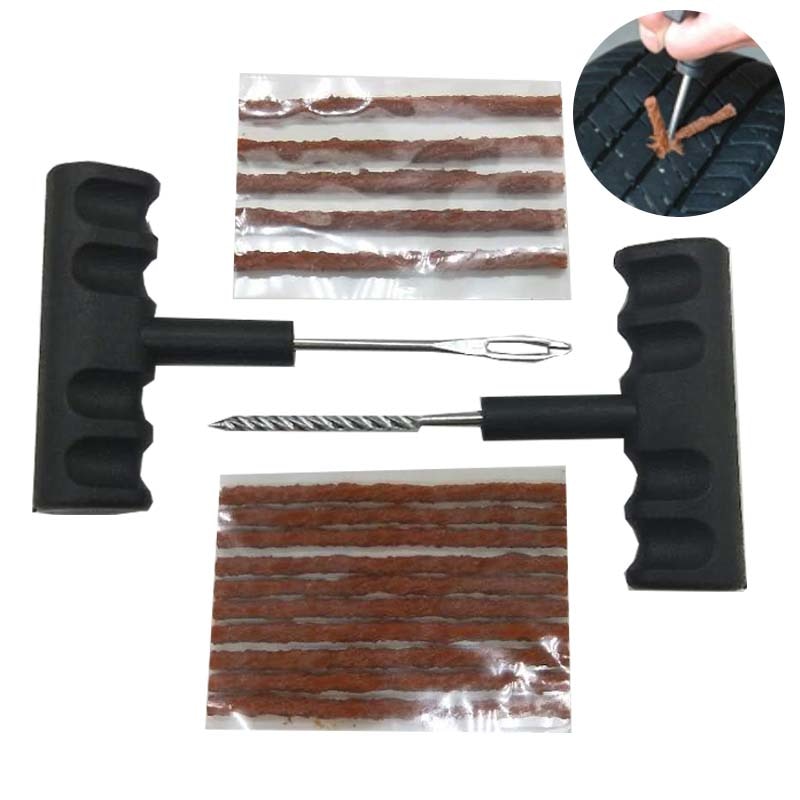 17 pcs  Auto Car Tire Repair Kit Steel Car Motorcycle Bike Tubeless Tyre Puncture Repair Tool Vehicle Wheel Tire Mending Sets