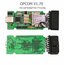 Load image into Gallery viewer, Newt Firmware OPCOM 1.99 1.95 1.78 1.70 1.65 OBD2 CAN-BUS Code Reader For Opel OP COM OP-COM Diagnostic PIC18F458 FTDI Chip