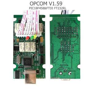 Newt Firmware OPCOM 1.99 1.95 1.78 1.70 1.65 OBD2 CAN-BUS Code Reader For Opel OP COM OP-COM Diagnostic PIC18F458 FTDI Chip