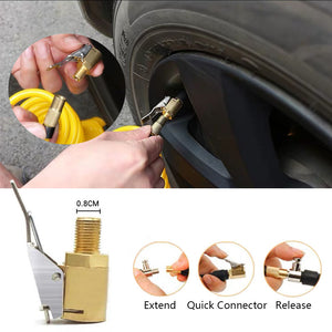 JEAZEA 1PC Car Auto Brass 8mm Tyre Wheel Tire Air Chuck Inflator Pump Valve Clip Clamp Connector Adapter Car-styling