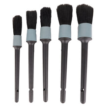 Load image into Gallery viewer, 5Pcs Car Brush Cleaning Natural Boar Hair Brushes Auto Detail Tools Wheels Dashboard Car Cleaning Tool