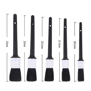 5Pcs Car Brush Cleaning Natural Boar Hair Brushes Auto Detail Tools Wheels Dashboard Car Cleaning Tool