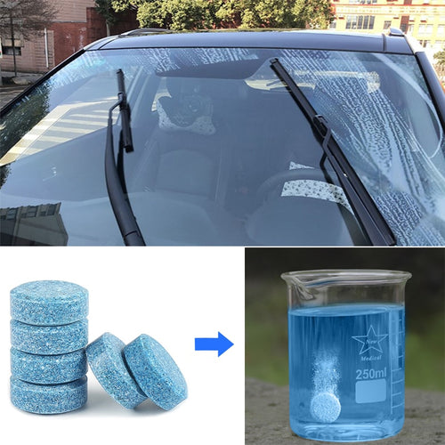 1pcs=4L Glass Fluid Screen Detergent Windshield Wiper Washer Concentrated Effervescent Tablets Solid Window Cleaner Car Tidy