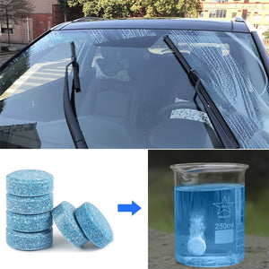 1pcs=4L Glass Fluid Screen Detergent Windshield Wiper Washer Concentrated Effervescent Tablets Solid Window Cleaner Car Tidy