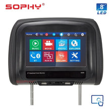 Load image into Gallery viewer, New 8 inch TFT LED Touch Screen MP5 Player Universal Car Headrest Monitor AV USB SD Bluetooth FM IR Built-in Speakers SH8068-MP5