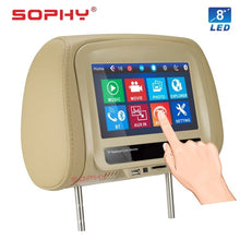 Load image into Gallery viewer, New 8 inch TFT LED Touch Screen MP5 Player Universal Car Headrest Monitor AV USB SD Bluetooth FM IR Built-in Speakers SH8068-MP5