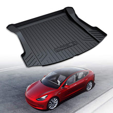 Load image into Gallery viewer, Customized for Tesla Model 3 Cargo Liner Rear Cargo Tray Trunk Floor Mat Black Rubber Waterproof