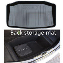 Load image into Gallery viewer, Customized for Tesla Model 3 Cargo Liner Rear Cargo Tray Trunk Floor Mat Black Rubber Waterproof