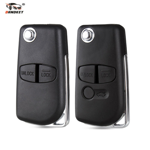 Dandkey 2 3 Buttons Modified Car key Case Shell For Mitsubishi Lancer ASX Grandis Evolution Outlander LANCER-EX Left/Right Blade