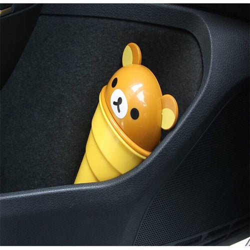 Cute Cartoon Car Trash Cans Car Storage Debris Barrels For Ford focus Kuga Fiesta Fusion mondeo Renault sceni c1 2 c3 modus