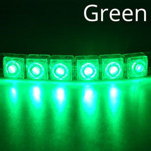 1Pcs White Waterproof Bright Flexible Driving Fog Bulb Warning Lamp Car Styling  Daytime Running Light 6LED DC 12V Auto Led