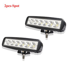 Load image into Gallery viewer, ANMINGPU 6'' 18W LED Work Light Bar Spot/Flood for Truck Bus Off Road 4x4 Truck 4WD Car Fog Light Assembly Daytime Running Light