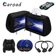 Load image into Gallery viewer, Caroad 2PCS 10.1 inch Car Headrest Monitor DVD Video Player With FM/IR Transmitter/USB/SD/HDMI Port/Speaker/Game/Gamepad/control