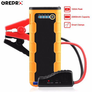 20800mAh Car Jump Starter 1000A Portable 12V External Car Battery Multi-function Vehicle Emergency Battery Booster Power Bank