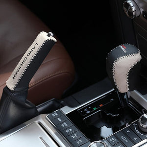 Automatic Leather Gear Hand Brake Cover for Toyota Land Cruiser 200 LC200 2008 2009 2010 2011 2012 2013 2014 2015 2016 2017 2018