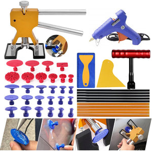 PDR tools Professional Dent Repair Lifter Car Body Dent Removal Kit Glue Gun and Sticks Paintless Dent Repair T-bar Puller