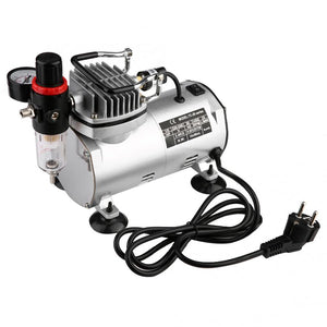 Mini Car Air Compressor for Airbrush Repair Painting Air Pump Auto-off EU 220V for car wall cake painting car body paint repair