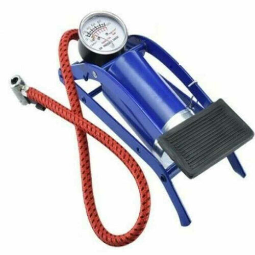 Portable Air Pump Single Cylinder Barrel Tyre Inflator Foot Pump For Car Bicycle Bike Truck